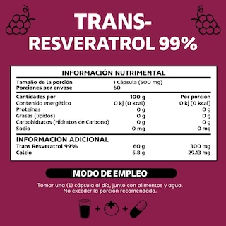 Foto 6 | Suplemento Alimenticio Trans Resveratrol Con Calcio Beyond Vitamins 60 Cápsulas