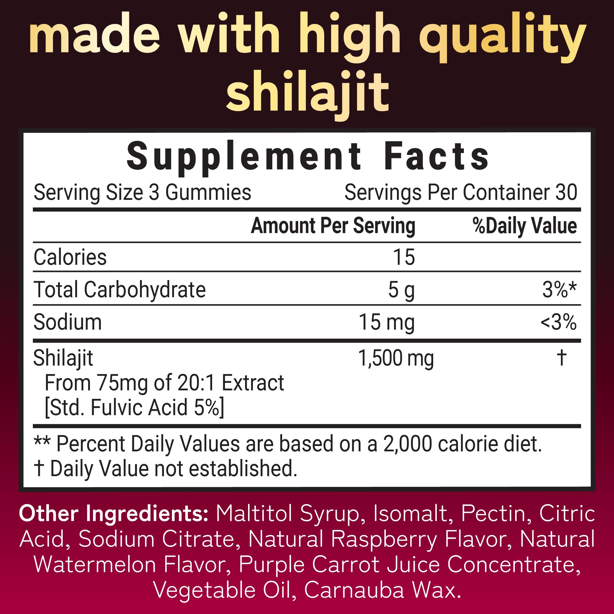 Foto 5 pulgar | Gomitas Shilajit Supplement Kwala Nutrition, 1500 Mg, 90 Unidades - Venta Internacional.