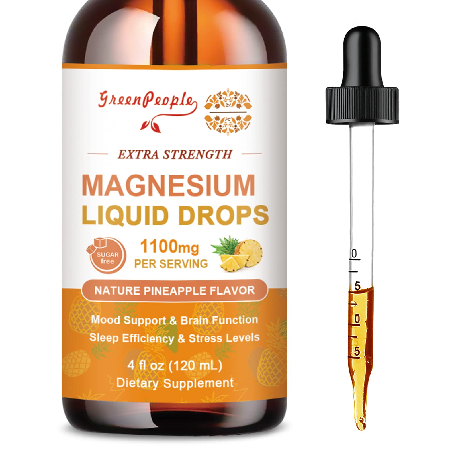 Foto 2 pulgar | Suplemento Greenpeople Triple Magnesium Complex 1100 Mg - Venta Internacional.