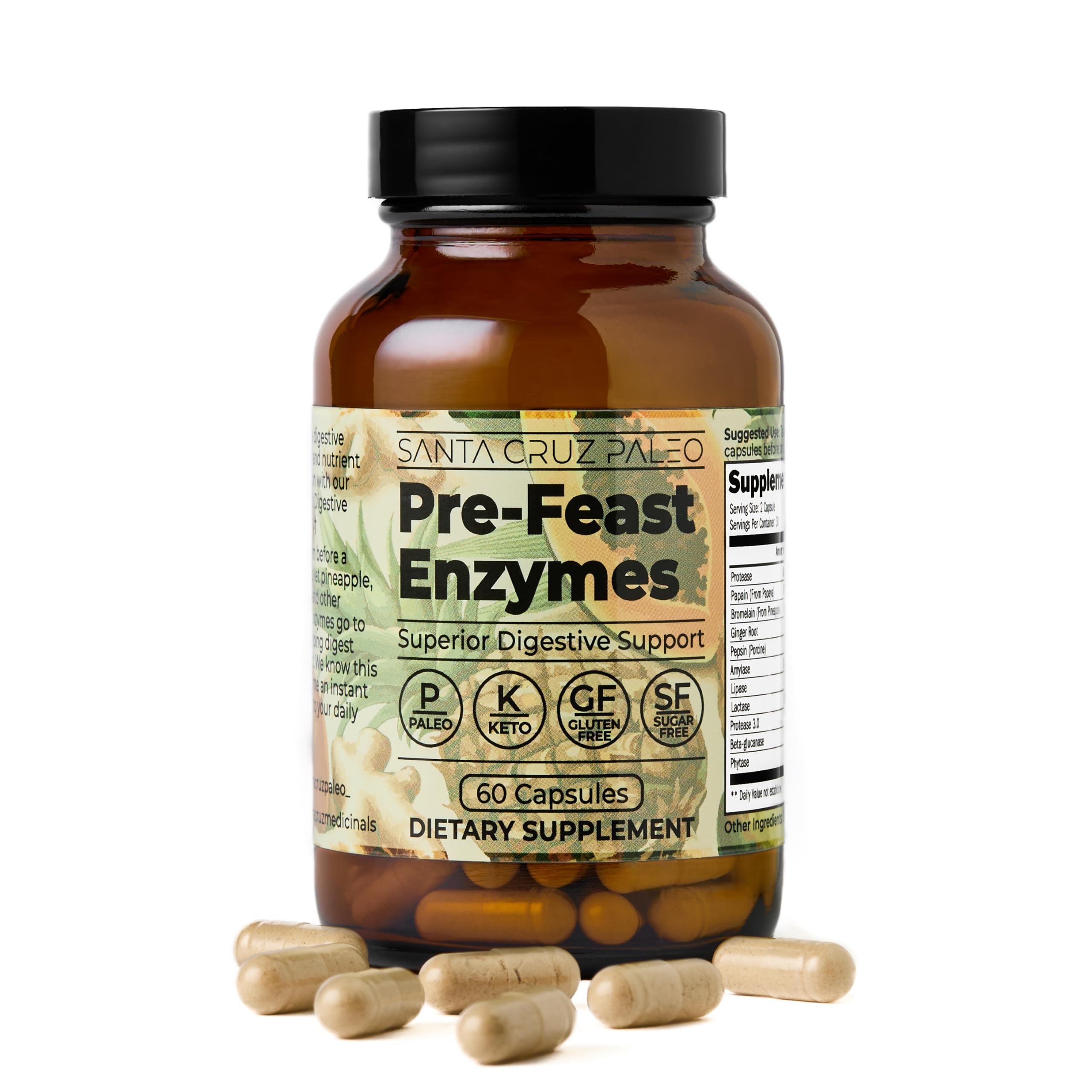 Suplemento De Enzimas Digestivas Santa Cruz Paleo Pre-feast - Venta Internacional.