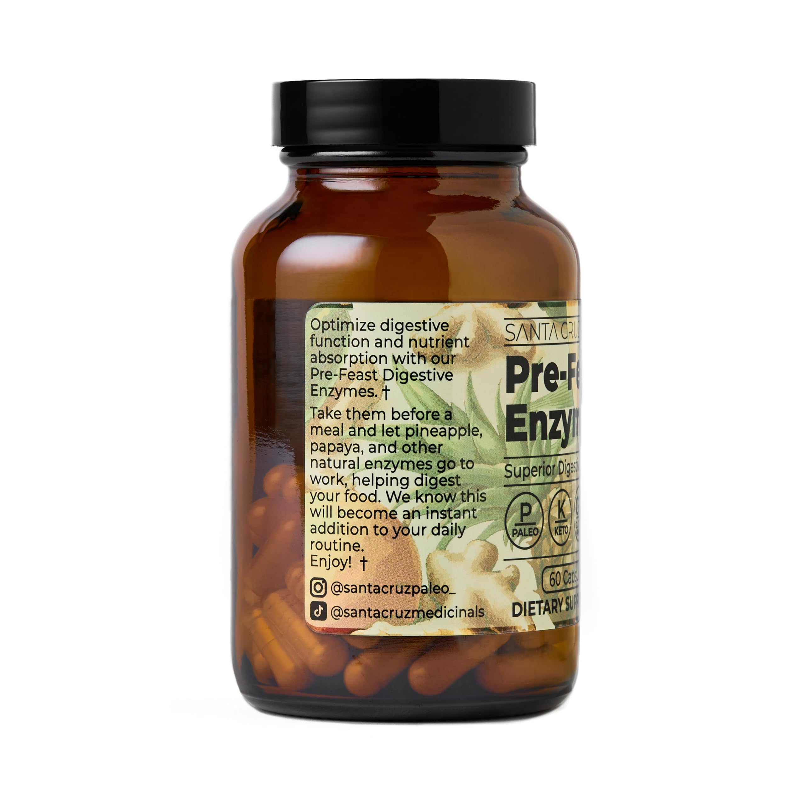 Foto 4 | Suplemento De Enzimas Digestivas Santa Cruz Paleo Pre-feast - Venta Internacional.