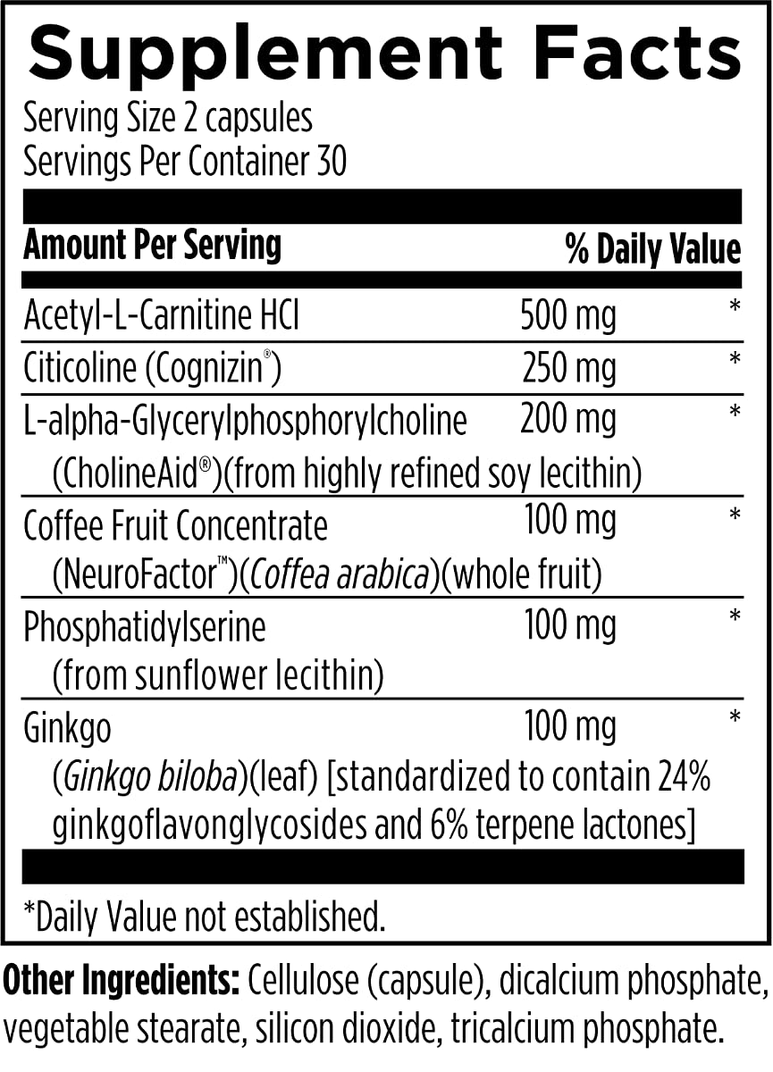 Foto 4 pulgar | Diseños De Suplementos Para La Salud Brain Vitale Nootropic 60 Caps - Venta Internacional.