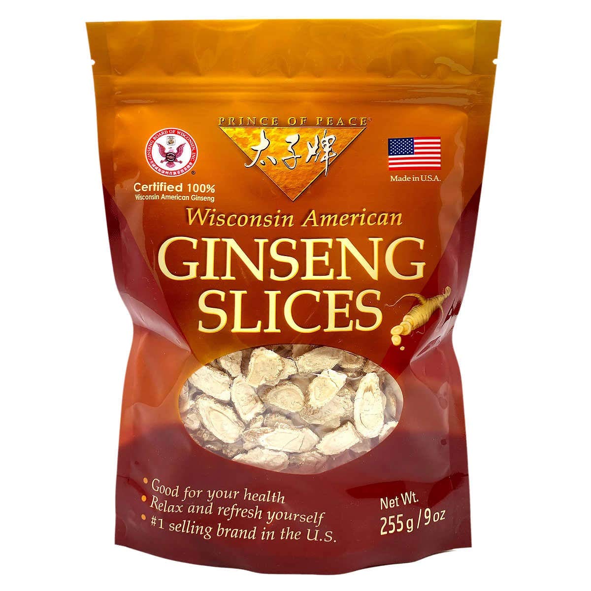Foto 2 pulgar | Rebanadas De Ginseng Prince Of Peace 100% Wisconsin American, 255 G - Venta Internacional.