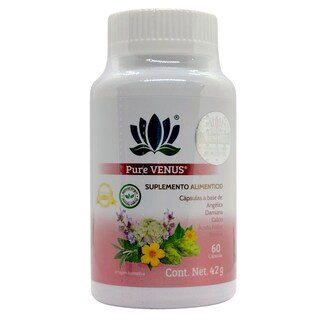 Foto 1 | Angelica Damiana Ácido Fólico Biotina 60 Caps Venus Pure Health