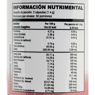 Foto 2 | Angelica Damiana Ácido Fólico Biotina 60 Caps Venus Pure Health