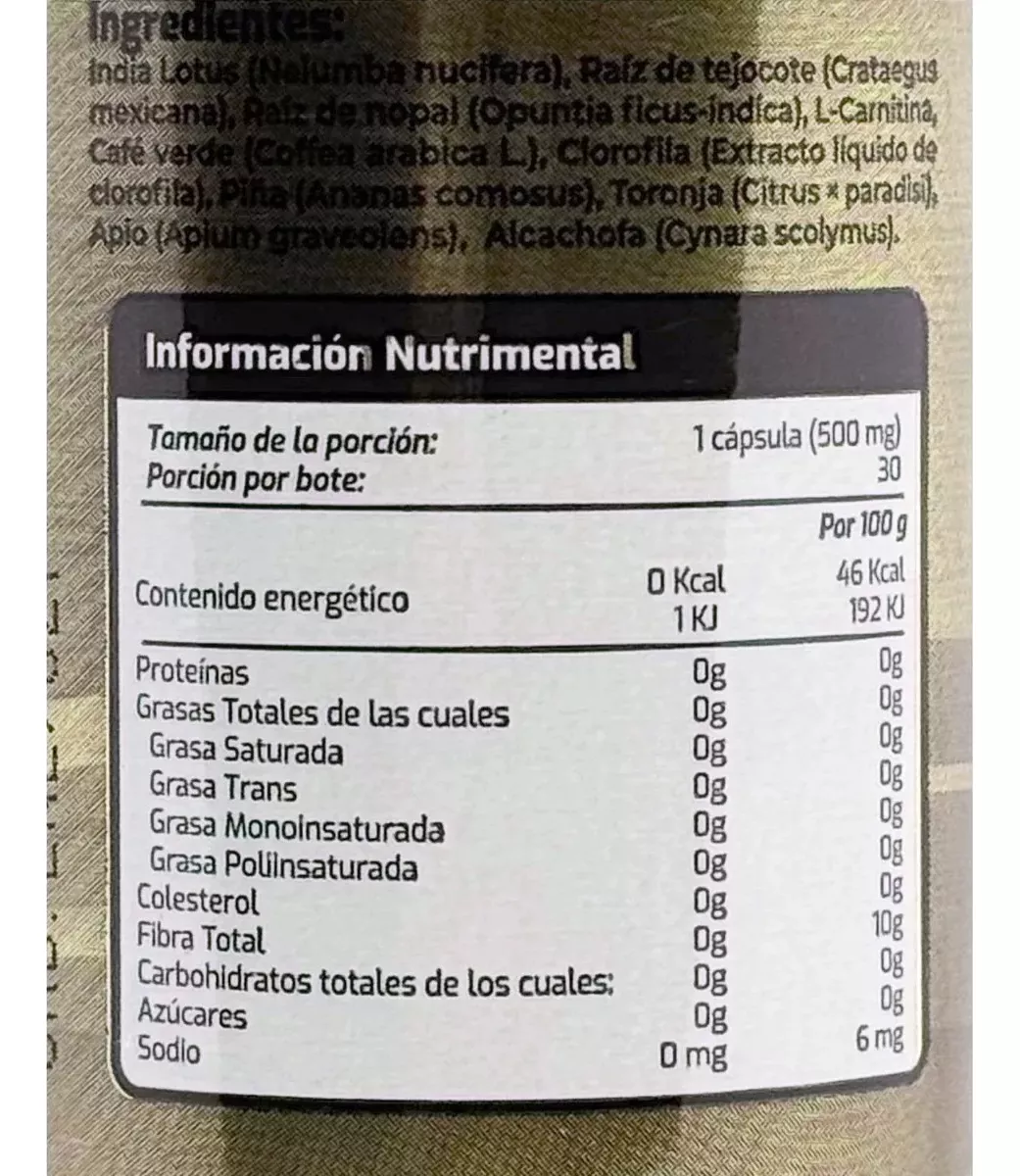 Foto 4 pulgar | Bypass 30 Capsulas Inhibidor De Apetito 100% Natural