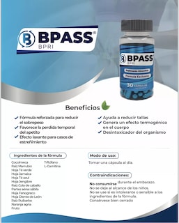Foto 3 | Bypass Duo + Inhibidor Apetito Bpri Suplemento 100% Natural