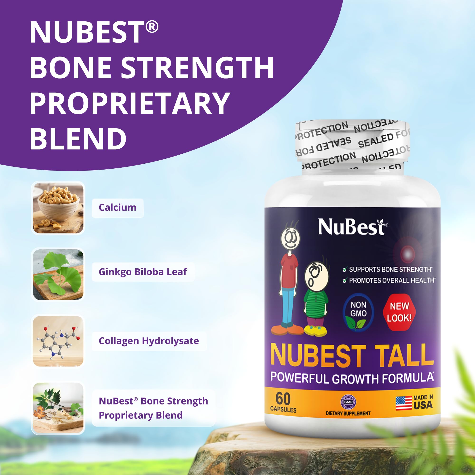 Foto 3 pulgar | Suplemento De Crecimiento En Altura Nubest Tall Para Niños Y Adolescentes - Venta Internacional.