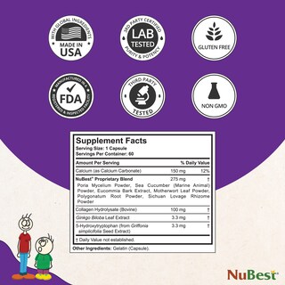 Foto 3 | Suplemento De Crecimiento En Altura Nubest Tall Para Niños Y Adolescentes - Venta Internacional.