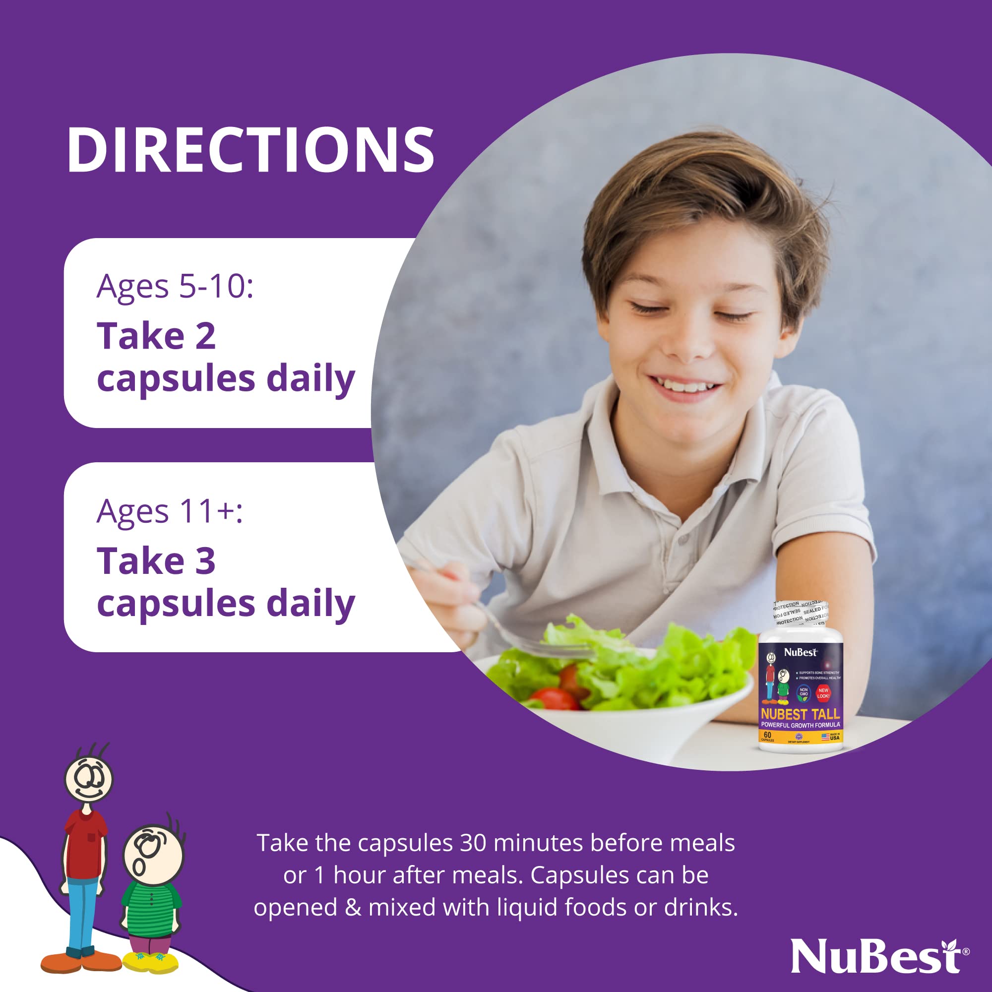 Foto 6 pulgar | Suplemento De Crecimiento En Altura Nubest Tall Para Niños Y Adolescentes - Venta Internacional.