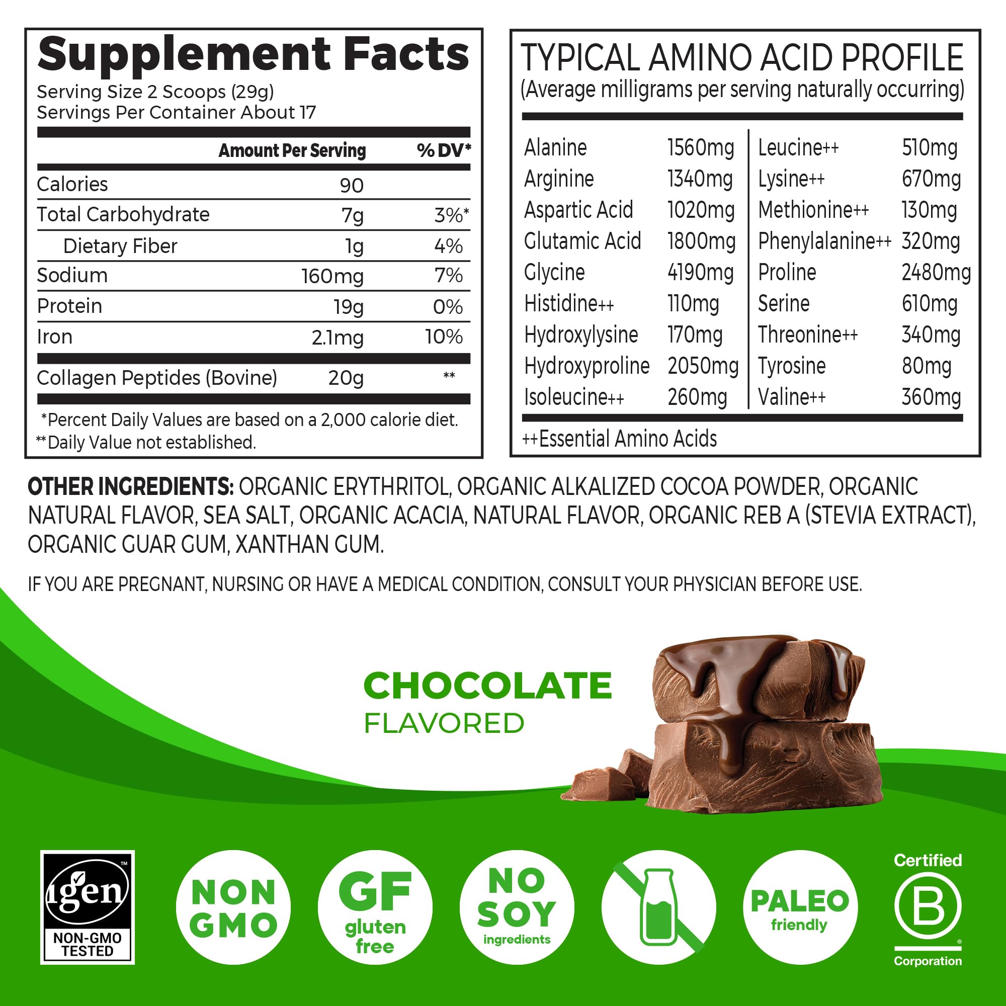 Foto 3 pulgar | Péptidos De Colágeno En Polvo Orgain Hidrolizados, 20 G, Chocolate 454 G - Venta Internacional.