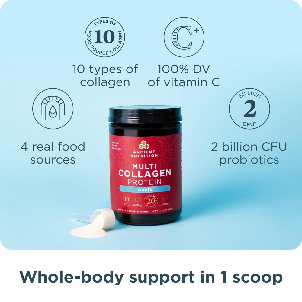 Foto 4 pulgar | Proteína De Colágeno En Polvo Ancient Nutrition Con Probióticos 60s - Venta Internacional.