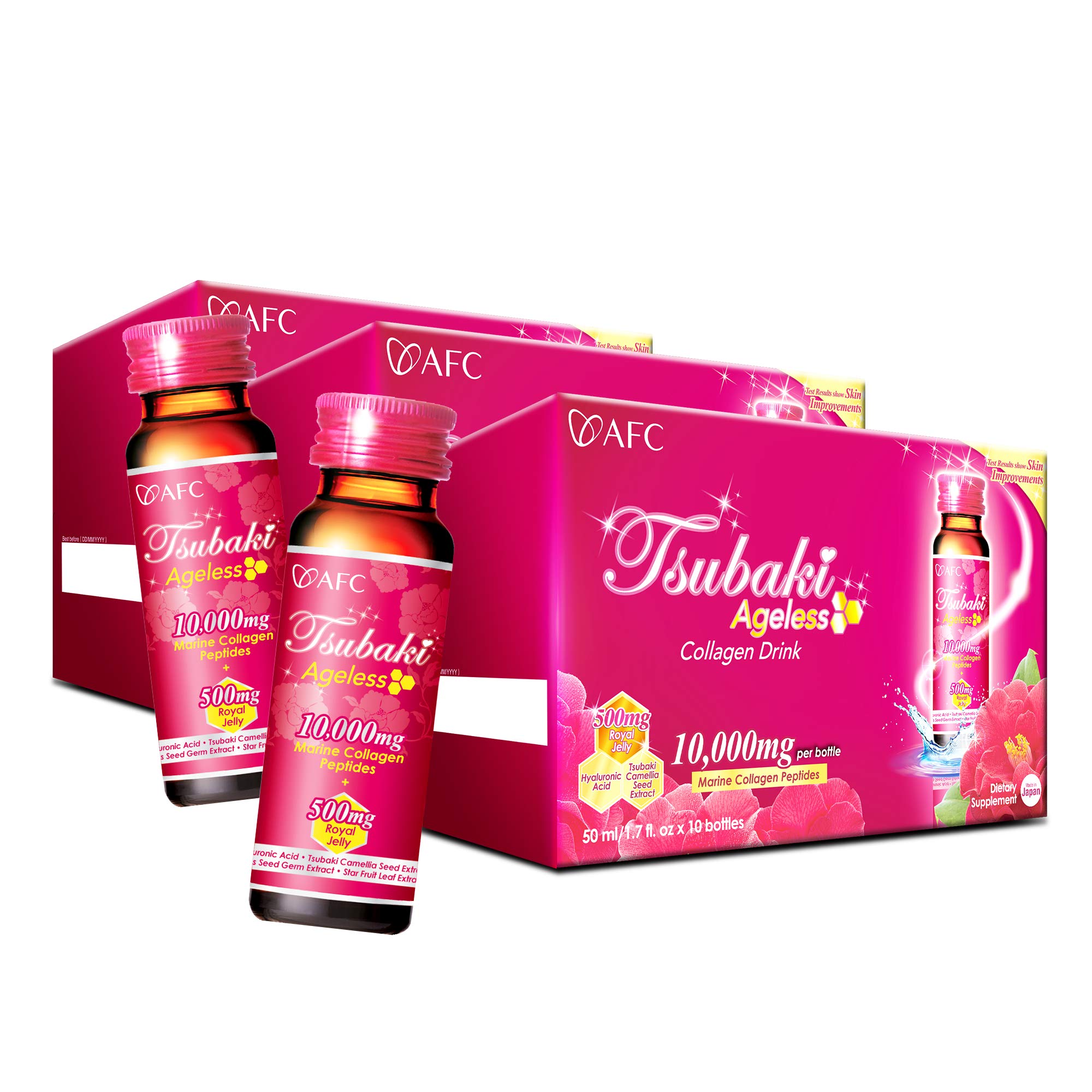 Foto 2 pulgar | Bebida De Colágeno Afc Japan Tsubaki Ageless Beauty 50 Ml X 10 S - Venta Internacional.