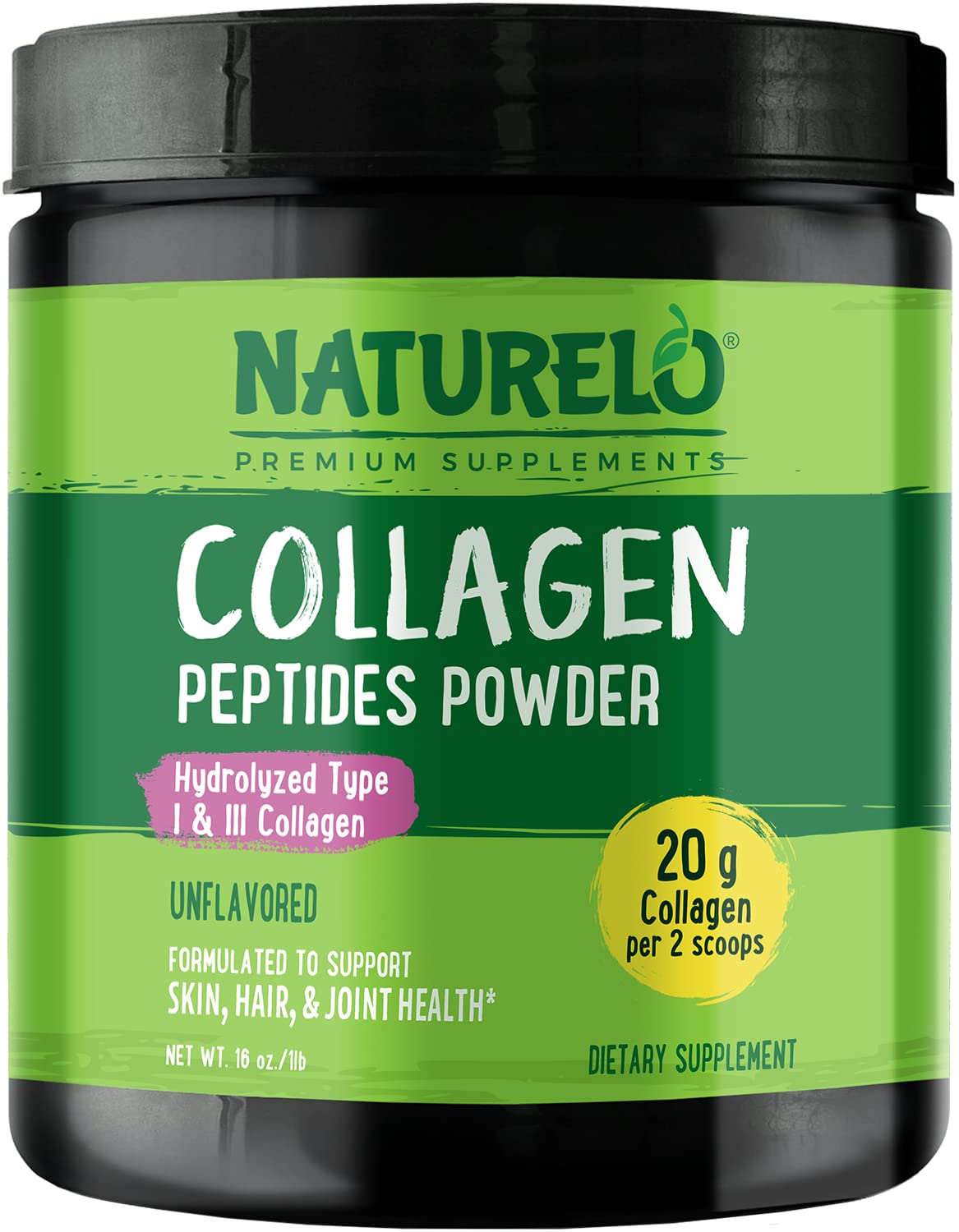 Foto 2 pulgar | Péptido De Colágeno En Polvo Naturelo Hidrolizado Tipo I Y Iii, 16 Oz - Venta Internacional.