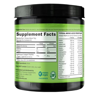 Foto 3 | Péptido De Colágeno En Polvo Naturelo Hidrolizado Tipo I Y Iii, 16 Oz - Venta Internacional.