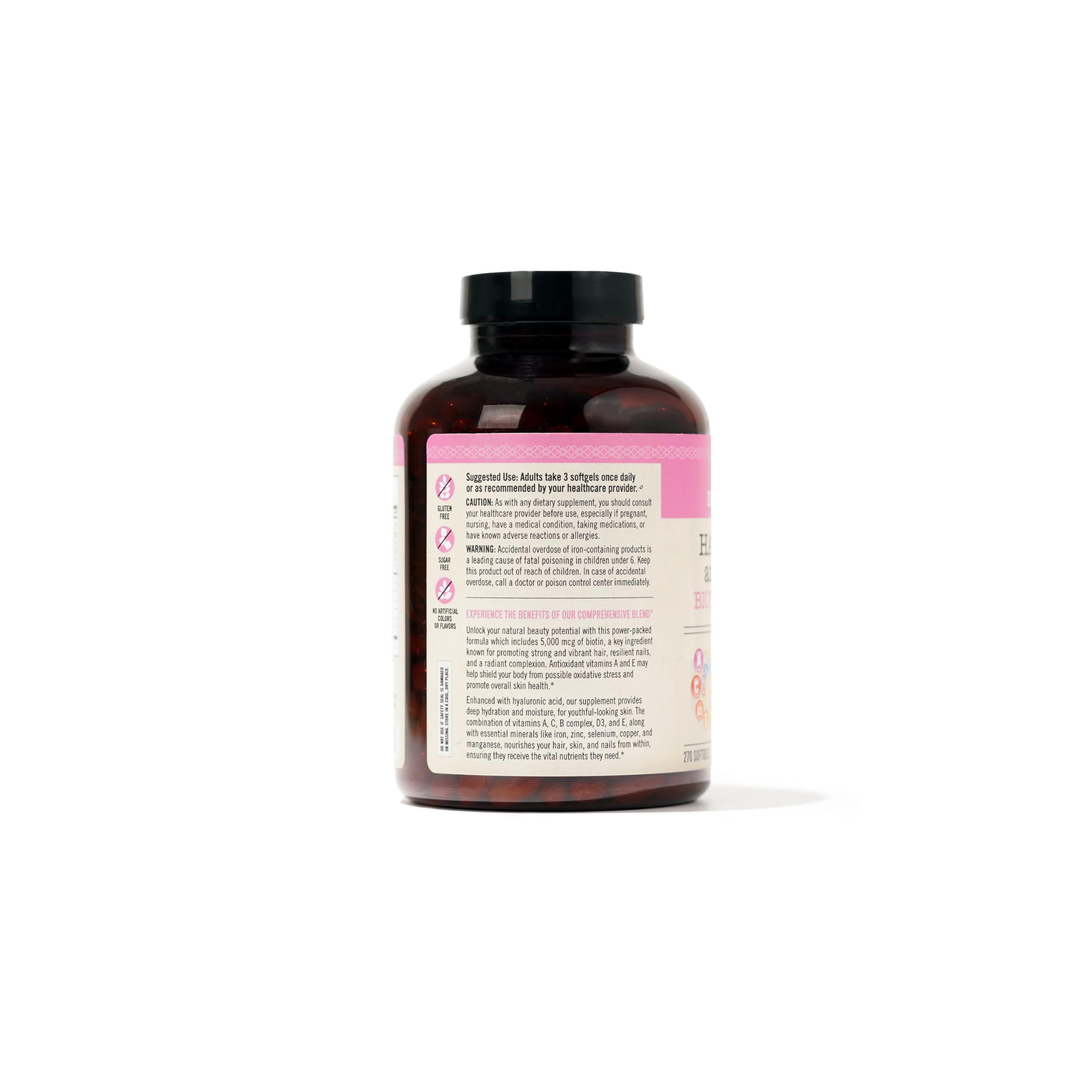 Foto 6 pulgar | Suplemento De Vitamina Naturewise Para Cabello, Piel Y Uñas: 5000 Mcg - Venta Internacional.