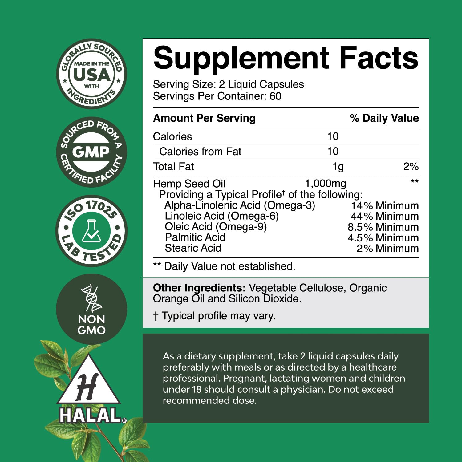 Foto 3 pulgar | Cápsulas De Aceite De Cáñamo Natures Craft De Alta Absorción 1000 Mg - Venta Internacional.