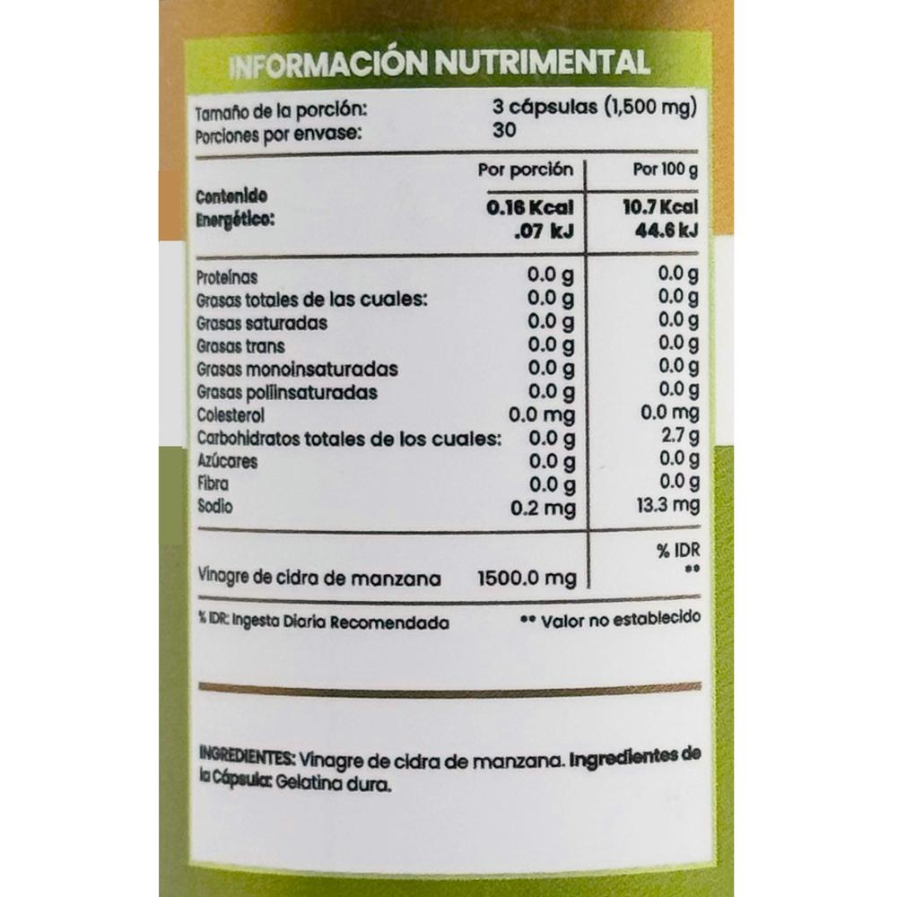 Foto 3 pulgar | Vinagre De Manzana 90 Cápsulas Flow