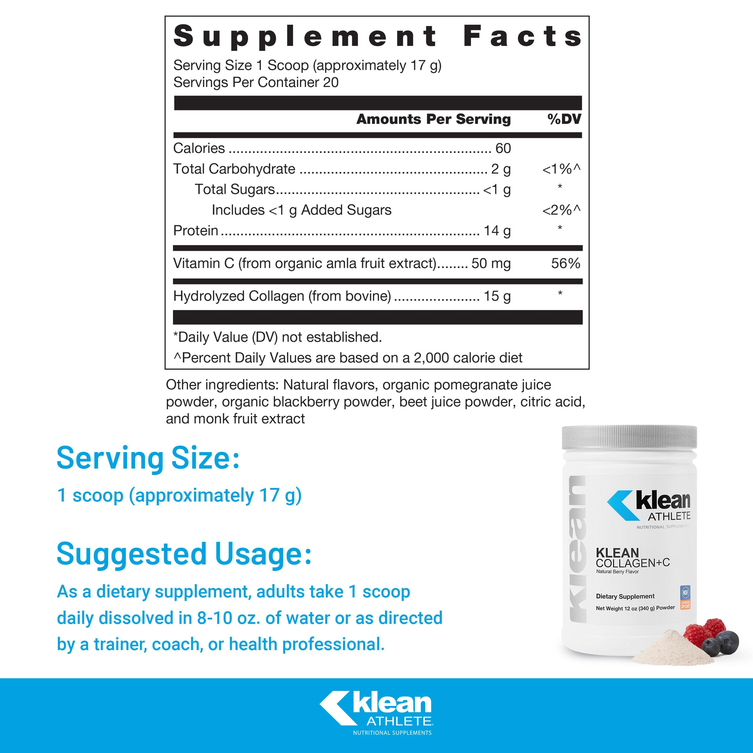 Foto 3 pulgar | Suplemento Klean Athlete Klean Colagen+c 355 Ml Con Vitamina C - Venta Internacional.