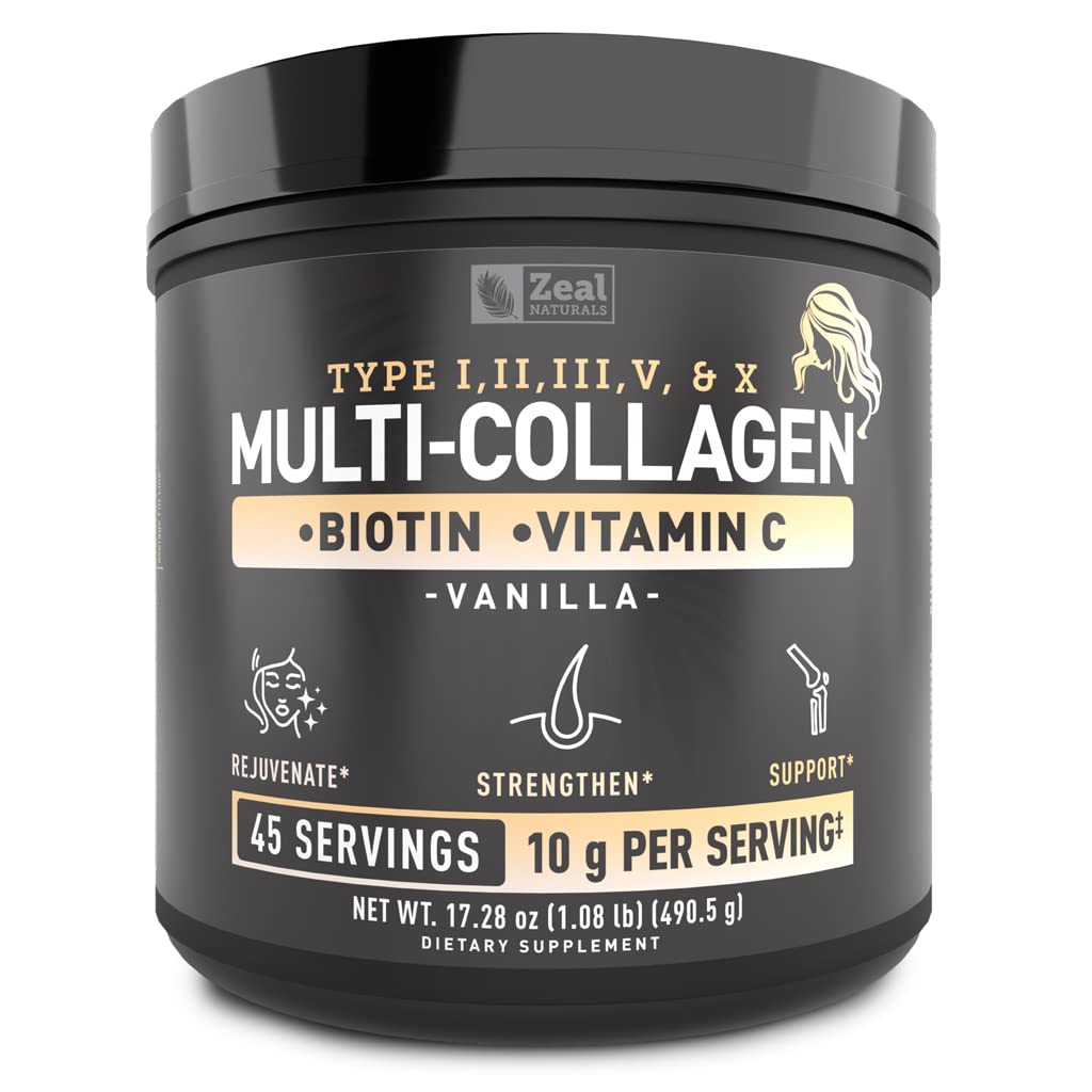 Foto 2 pulgar | Péptidos De Colágeno, Proteína En Polvo, Zeal Naturals, Vainilla, 45 Porciones - Venta Internacional.