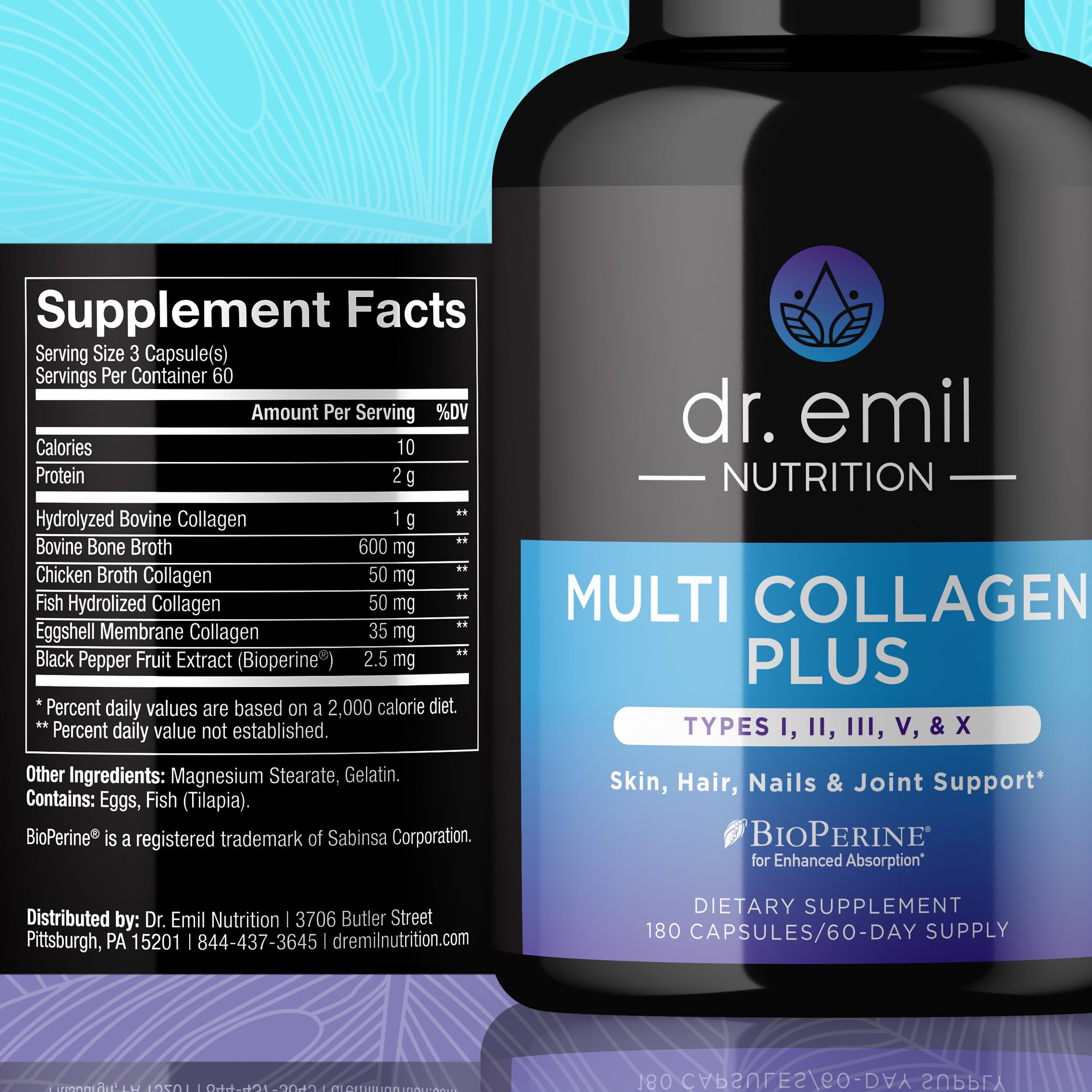 Foto 7 pulgar | Suplementos De Colágeno Dr. Emil Nutrition Multi 180 Cápsulas - Venta Internacional.