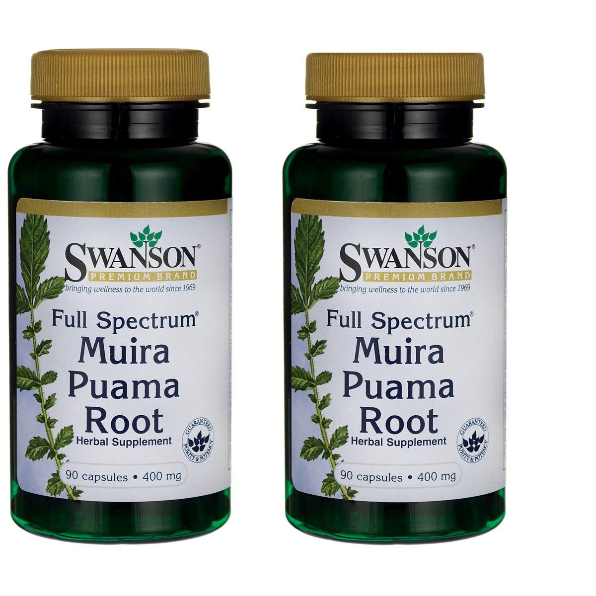 Foto 2 pulgar | Suplemento Swanson Muira Puama Root 400 Mg 90 Cápsulas (paquete De 2) - Venta Internacional.