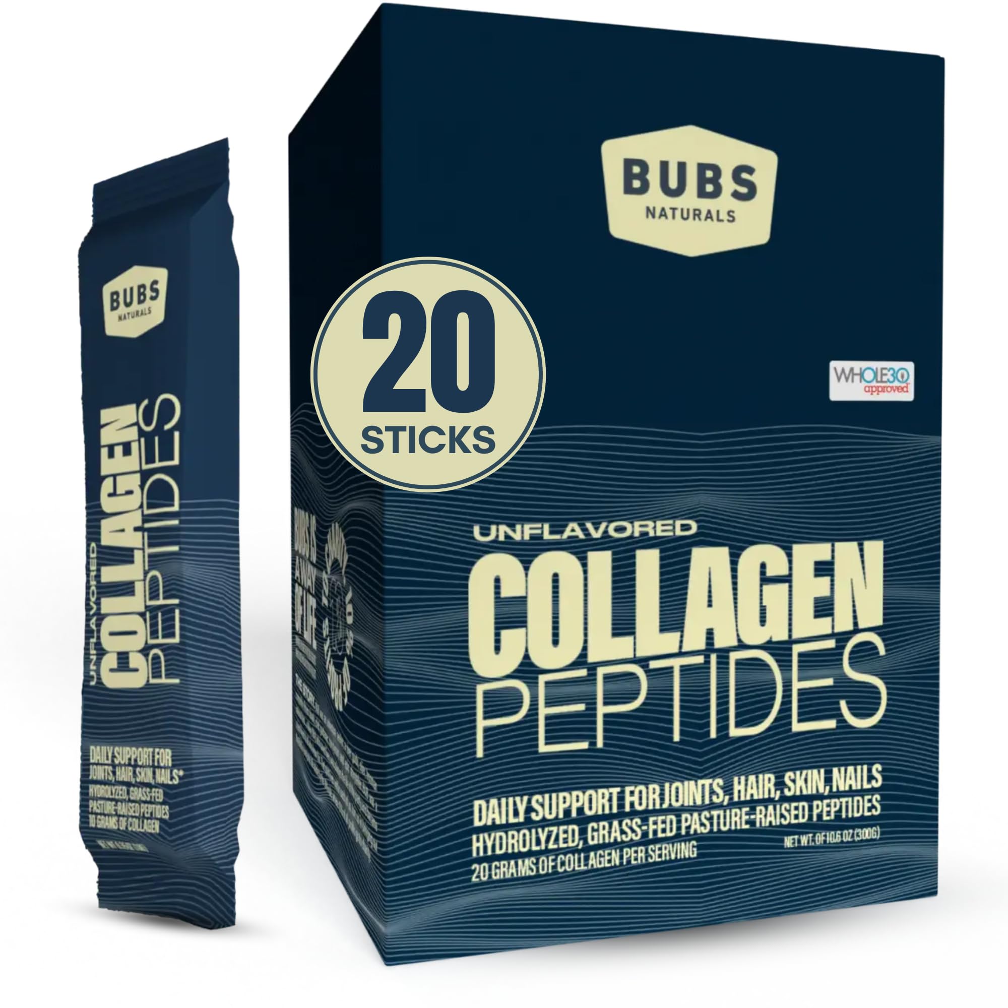 Foto 2 pulgar | Péptidos De Colágeno En Polvo Bubs Naturals Sin Sabor, 20 Unidades - Venta Internacional.