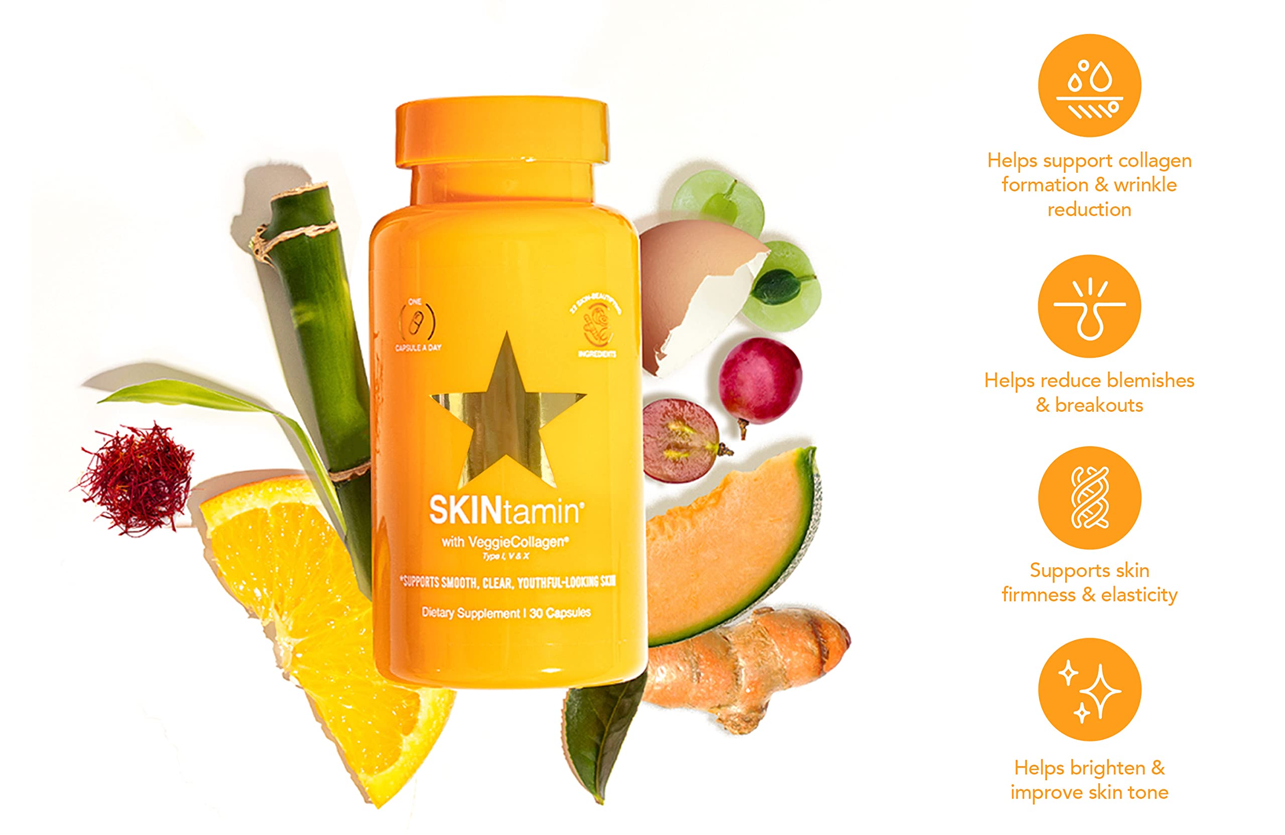Foto 3 | Suplemento Hairtamin Skintamin De Colágeno Vegetariano Para La Piel - Venta Internacional.