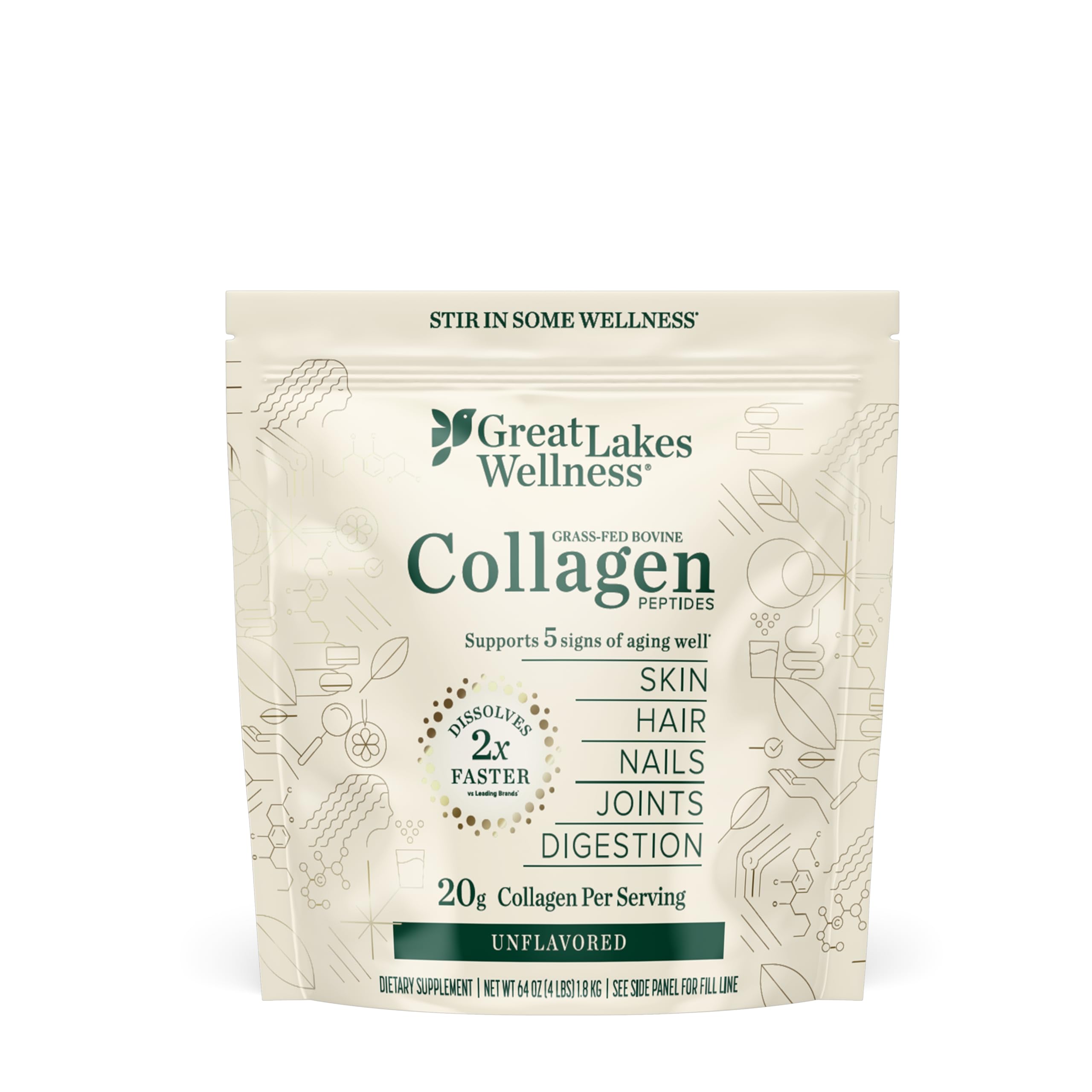 Péptidos De Colágeno En Polvo Great Lakes Wellness 1,8 Kg - Venta Internacional.