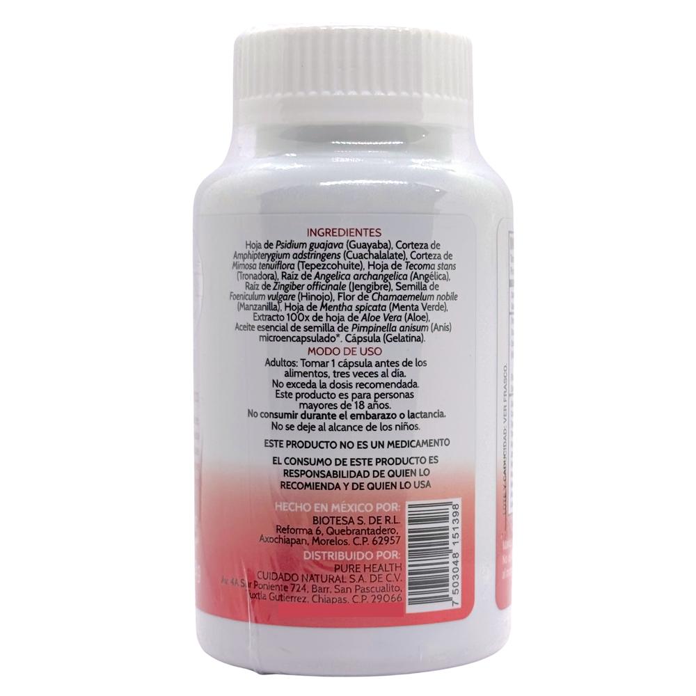 Foto 4 pulgar | Cuachalalate Jengibre Aloe Vera 90 Caps Oc Pure Health