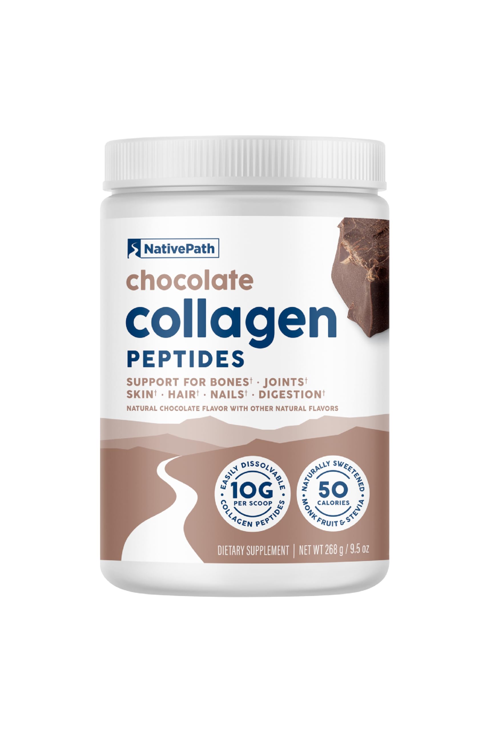 Foto 2 pulgar | Péptidos De Colágeno Nativepath Hidrolizados Tipo 1 Y 3, 268 Ml, Chocolate - Venta Internacional.