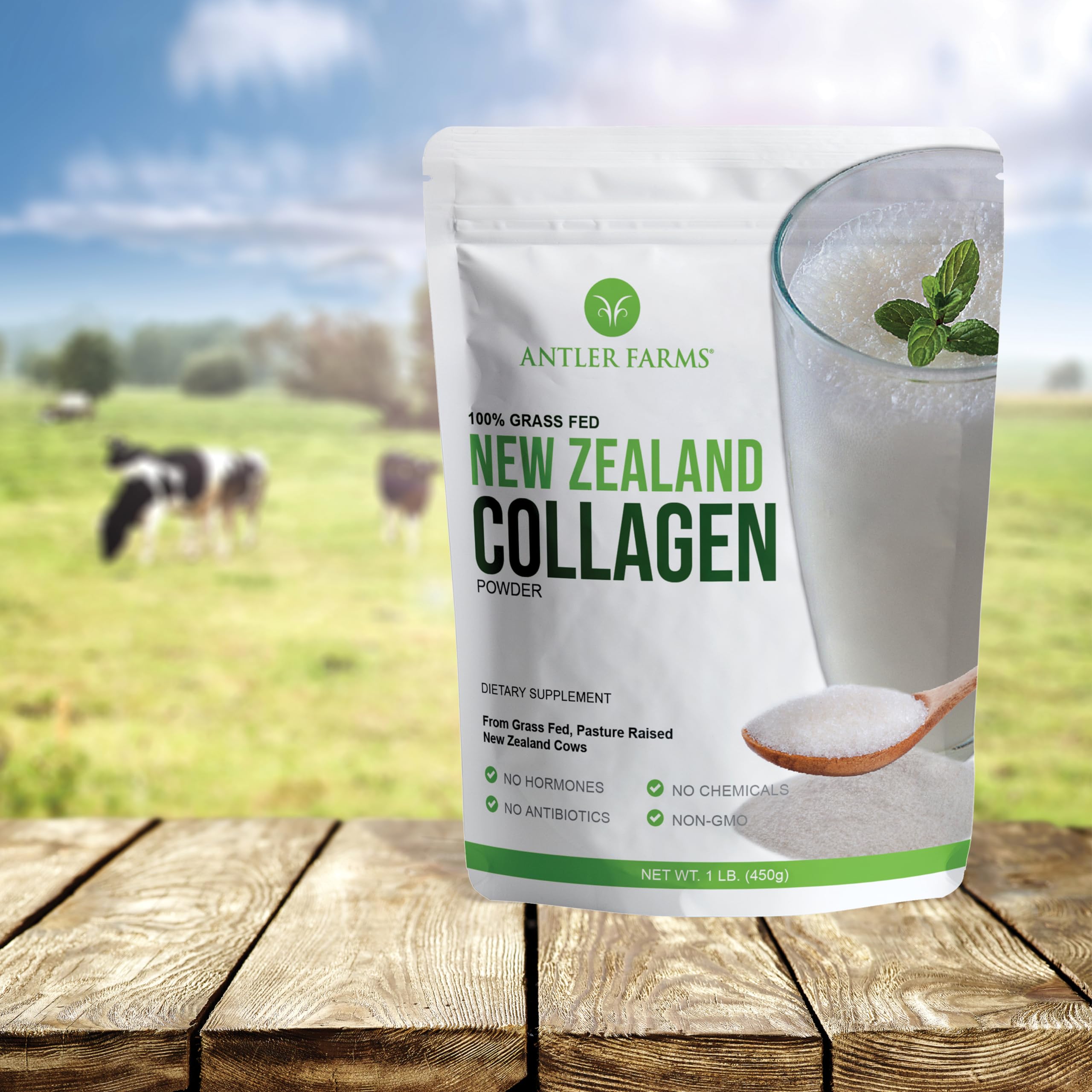 Foto 5 | Colágeno En Polvo Antler Farms 100% Puro De Nueva Zelanda, 454 G - Venta Internacional.