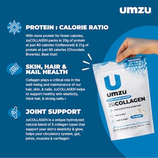 Foto 2 | Proteína En Polvo Umzu Zucollagen Hidrolizada, 20 G De Proteína - Venta Internacional.