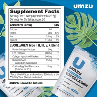 Foto 4 | Proteína En Polvo Umzu Zucollagen Hidrolizada, 20 G De Proteína - Venta Internacional.