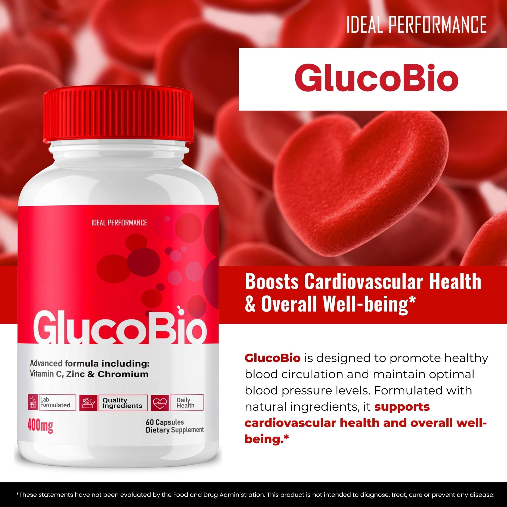 Foto 5 pulgar | Cápsulas De Suplemento Ideal Performance Gluco Bio, Paquete De 2 - Venta Internacional.
