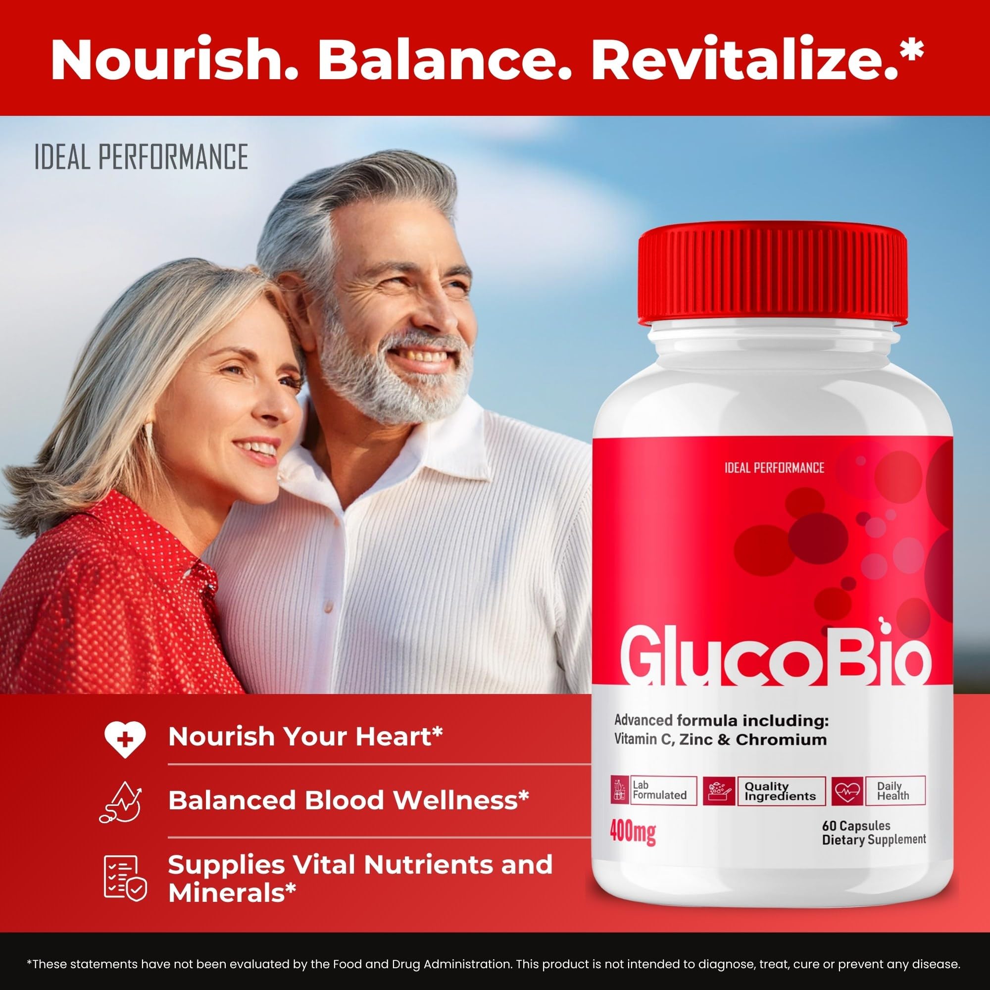 Foto 5 | Cápsulas De Suplemento Ideal Performance Gluco Bio, Paquete De 2 - Venta Internacional.