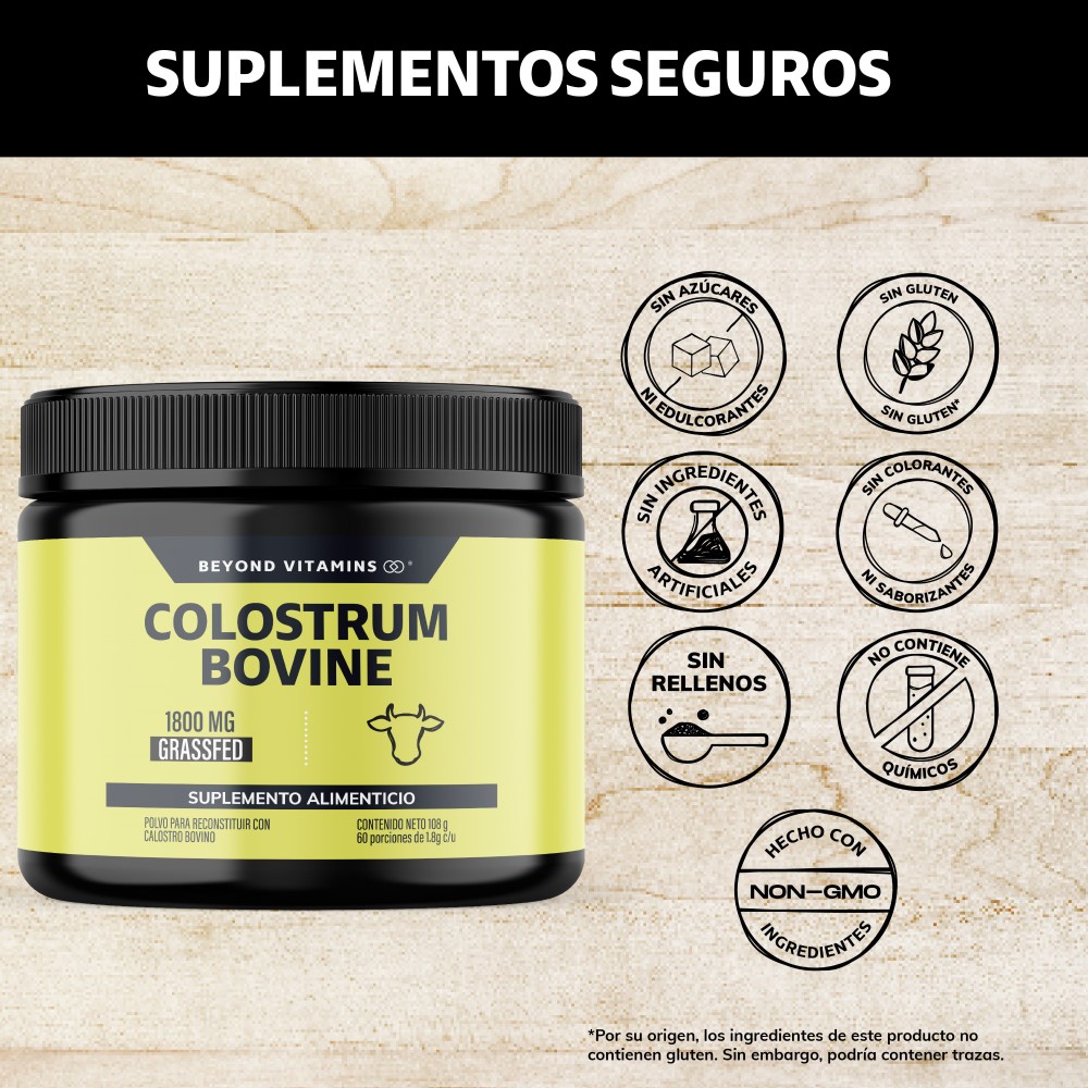 Foto 3 pulgar | Suplemento Alimenticio Beyond Vitamins Calostro Bovino 30% Certificado Grass Fed De Libre Pastoreo Bovine Colostrum 108g