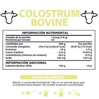 Foto 6 | Suplemento Alimenticio Beyond Vitamins Calostro Bovino 30% Certificado Grass Fed De Libre Pastoreo Bovine Colostrum 108g