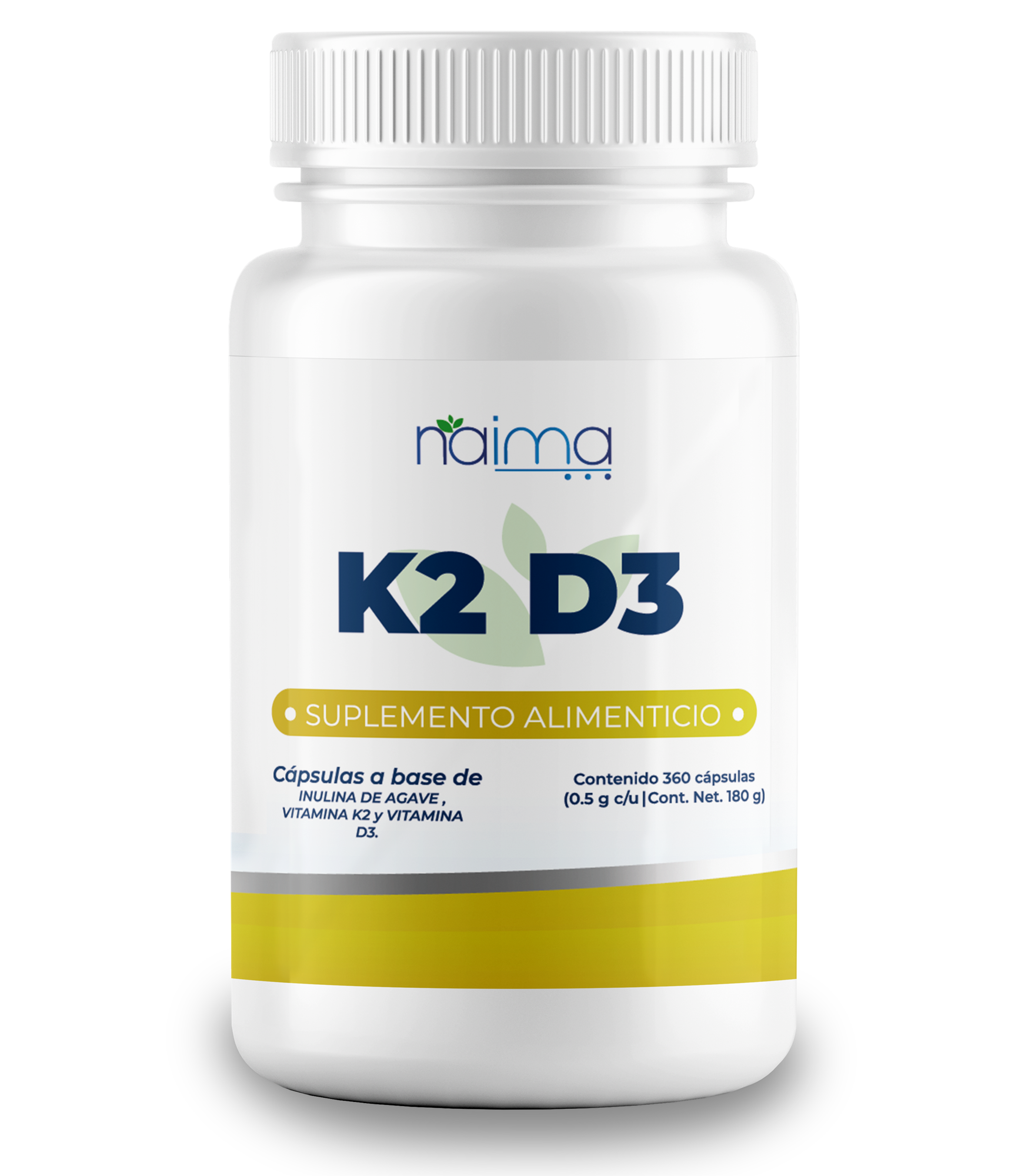 Foto 2 pulgar | Suplemento Naima Lab K2d3 360 Cápsulas Vitamina D3 K2