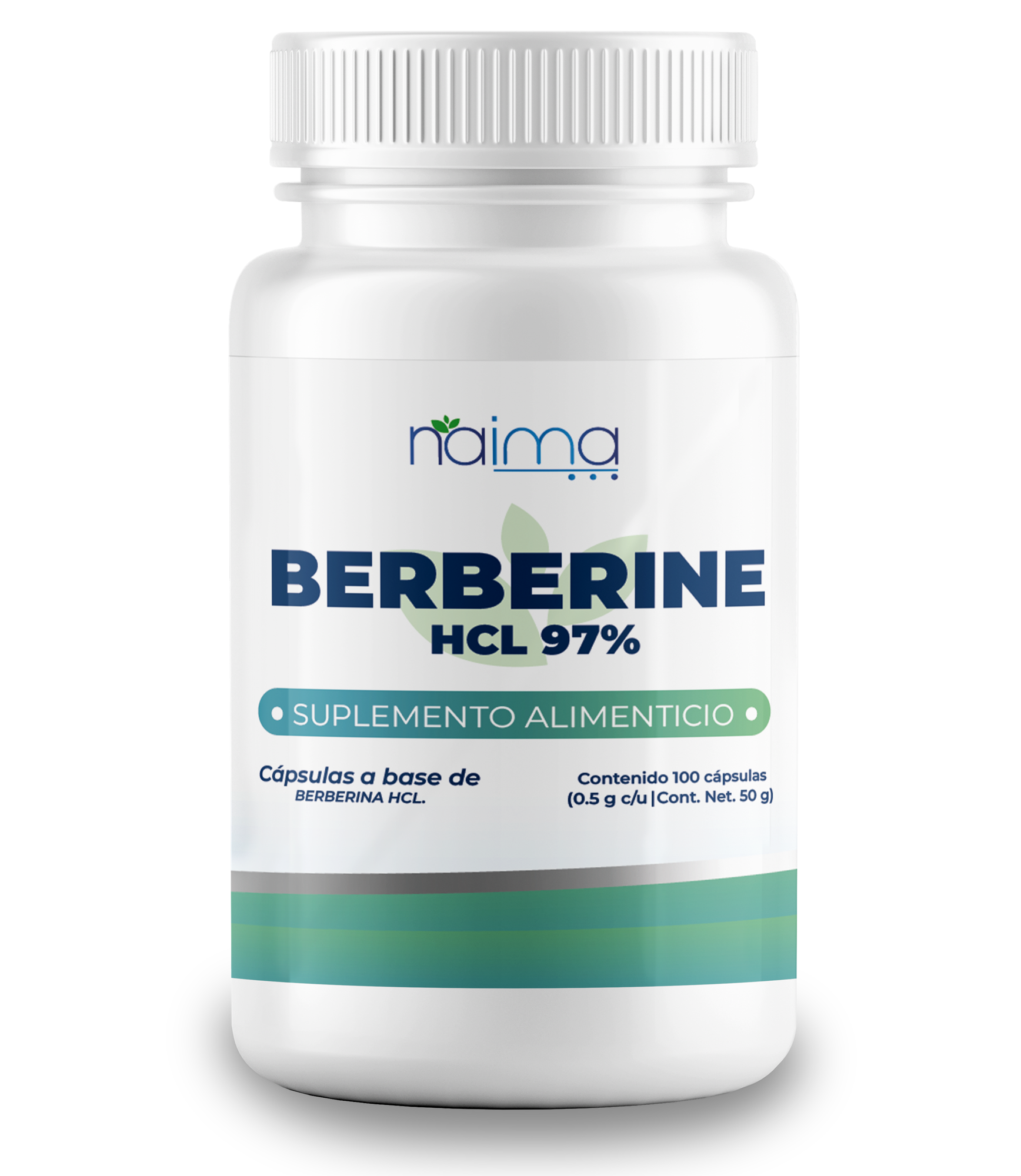 Foto 2 pulgar | Suplemento Naima Lab Berberina Hcl 97% 500 Mg Berberina Clorhidrato 100 Cápsulas