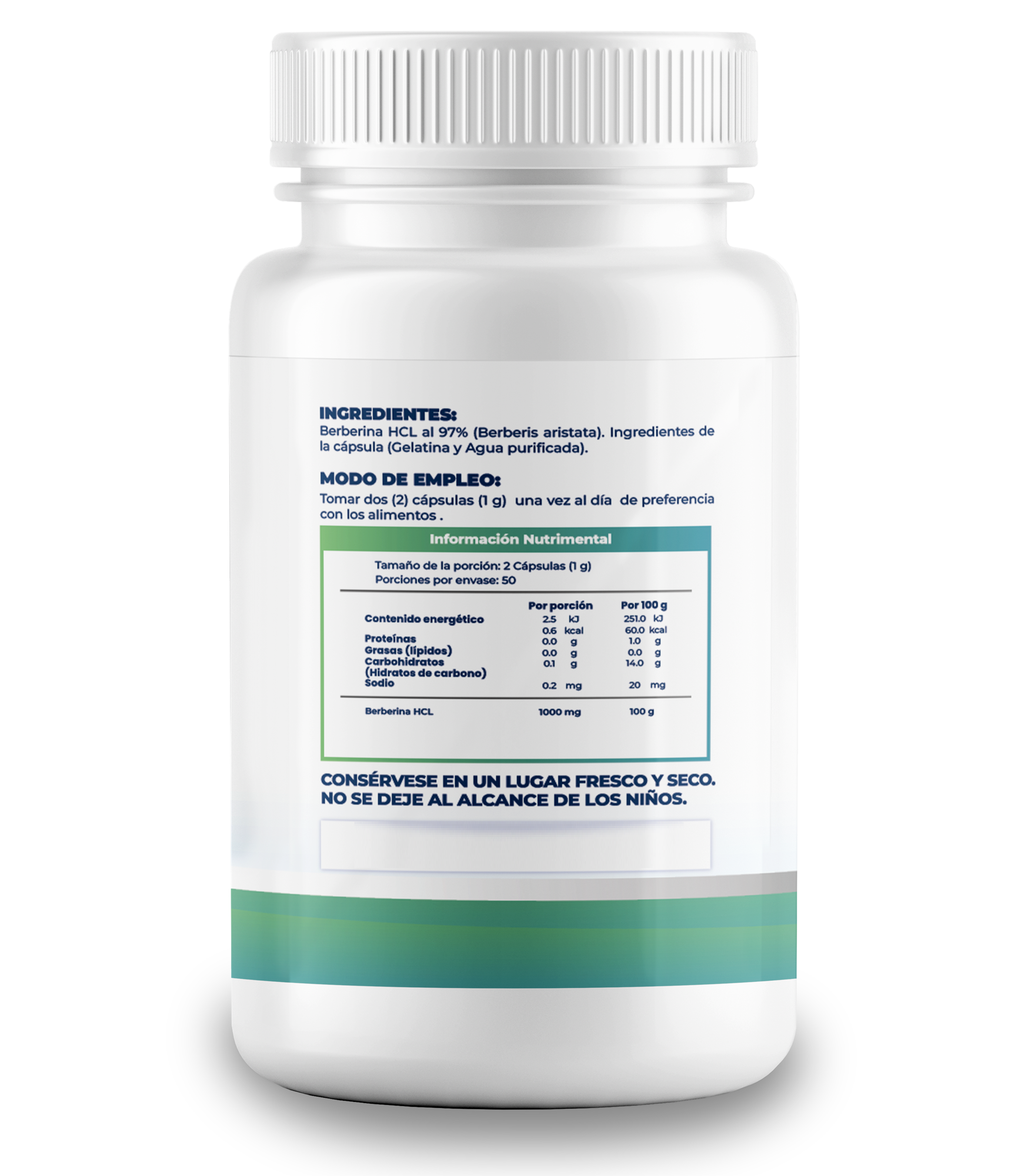 Foto 2 | Suplemento Naima Lab Berberina Hcl 97% 500 Mg Berberina Clorhidrato 100 Cápsulas
