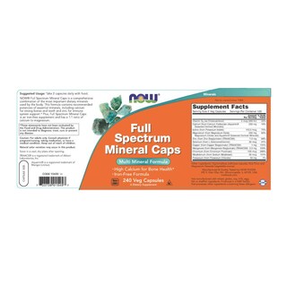 Foto 2 | Suplemento Now Foods Cápsulas Minerales De Espectro Completo 240 Cápsulas - Venta Internacional