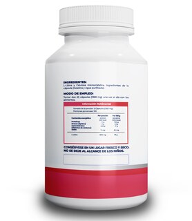 Foto 2 | Lisina Pura Naima Lab 1000 Mg por Porción 200 Cápsulas