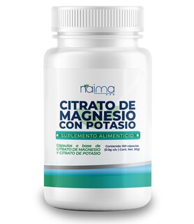Foto 1 | Citrato de Magensio con Citrato de Potasio 500 mg en Cada Capsula Naima Lab 100 Cápsulas