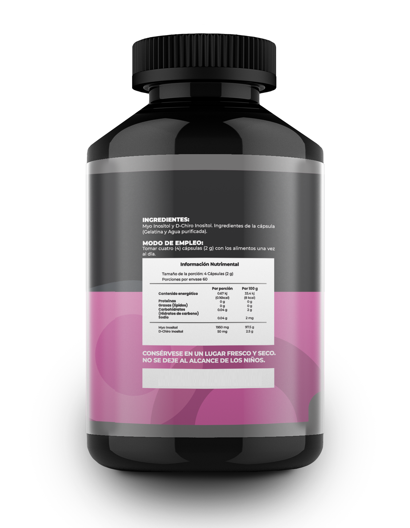 Foto 2 | Inositol Myo Inositol y D-chiro Inositol Naima Lab 240 Cápsulas