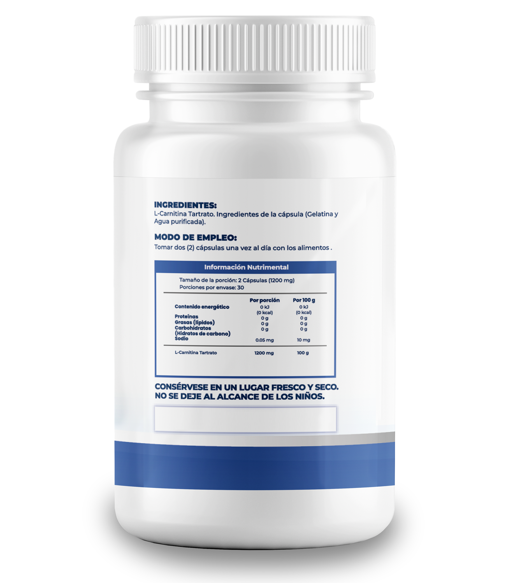 Foto 3 pulgar | L Carnitina 1200mg - 60 Cápsulas - Sin Rellenos - Pure L Carnitine