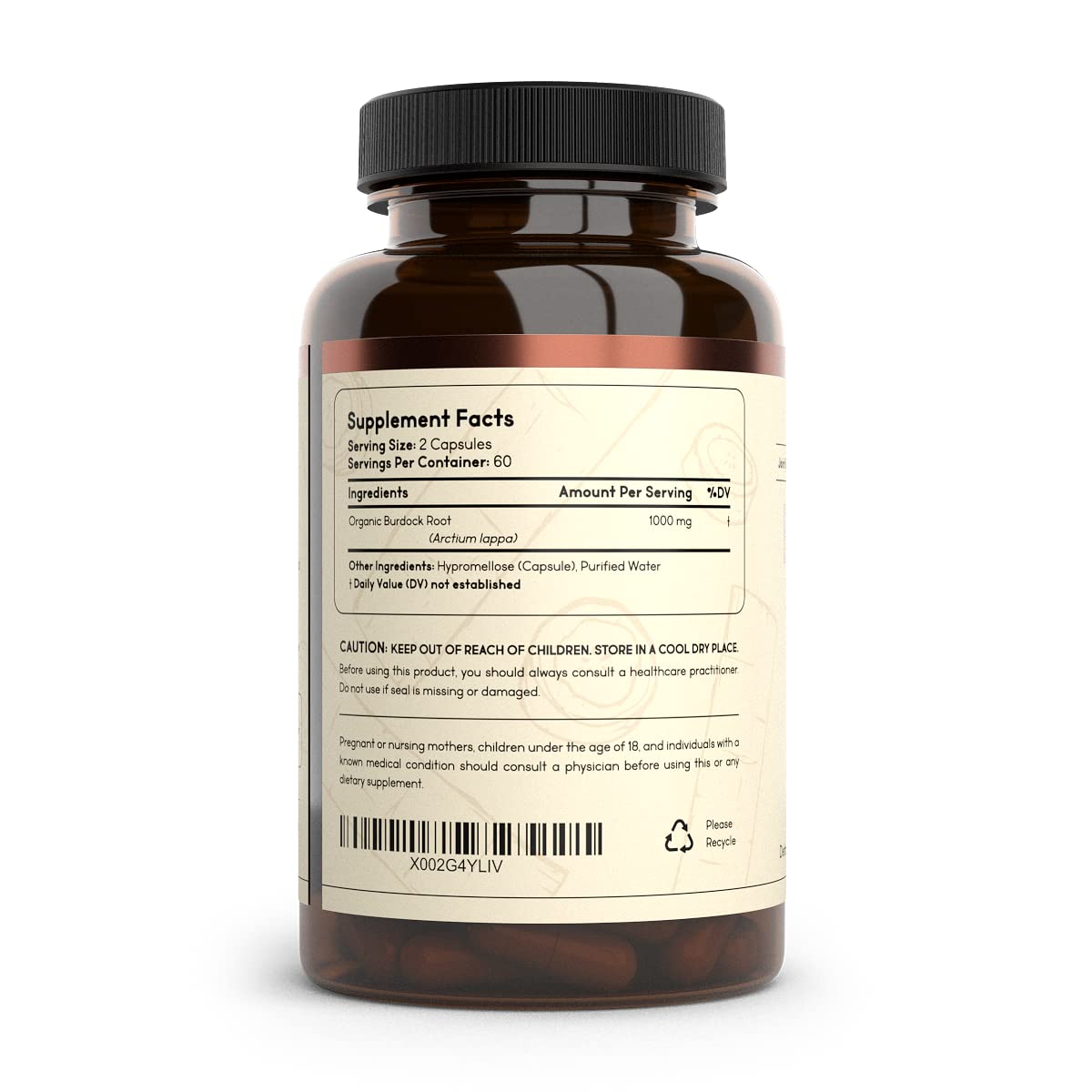 Foto 7 | Suplemento De Raíz De Bardana Orgánica Primal Health Foods 1000 Mg - Venta Internacional.