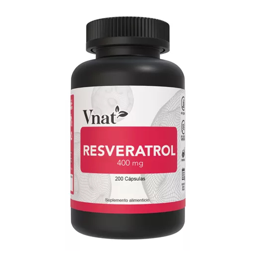 Foto 2 pulgar | Resveratrol 400mg Vnat 200 Capsulas Semilla De Uva Roja Y Acai