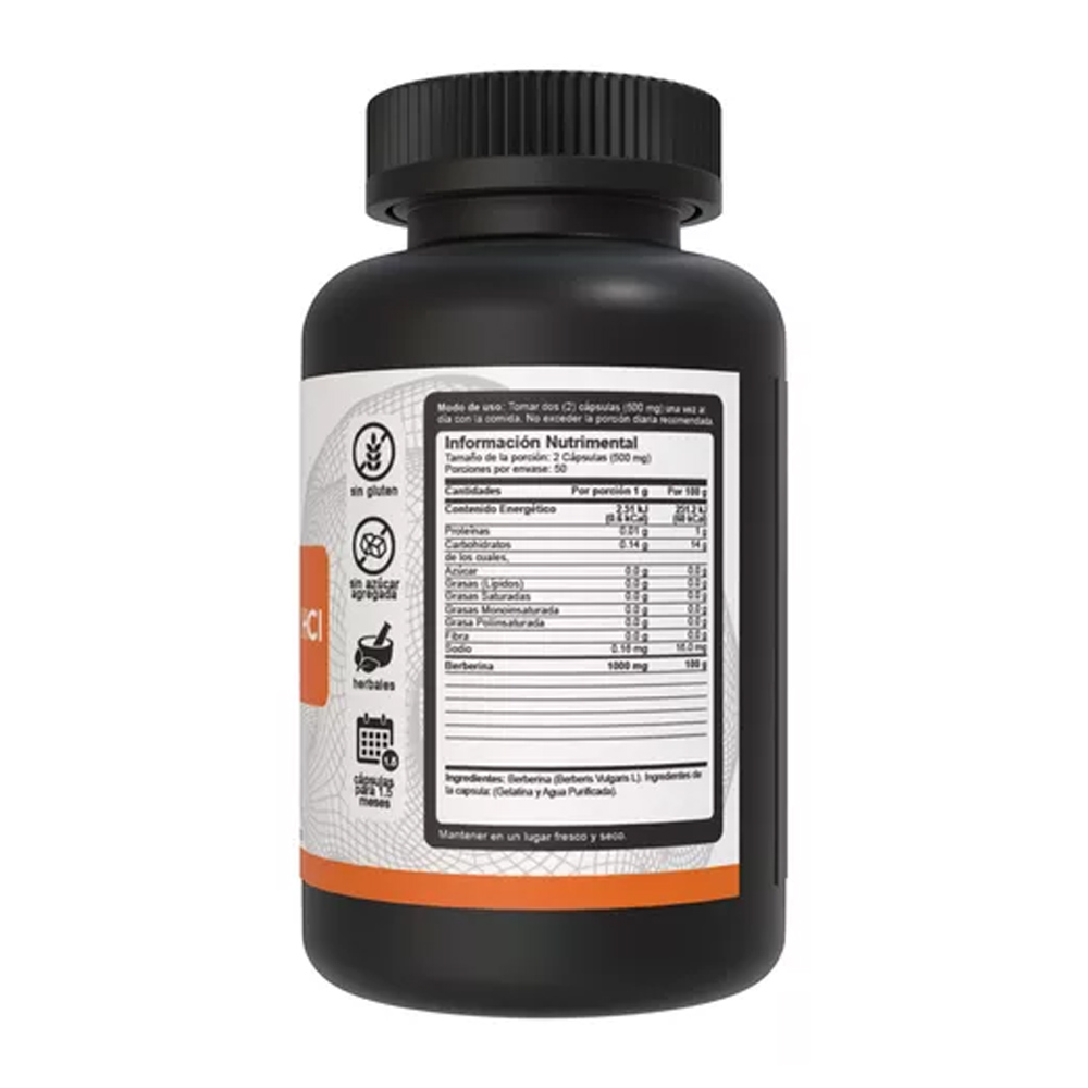 Foto 3 pulgar | Berberina Hci 1000mg Vnat Con 100 Cpasulas Apoyo Digestivo