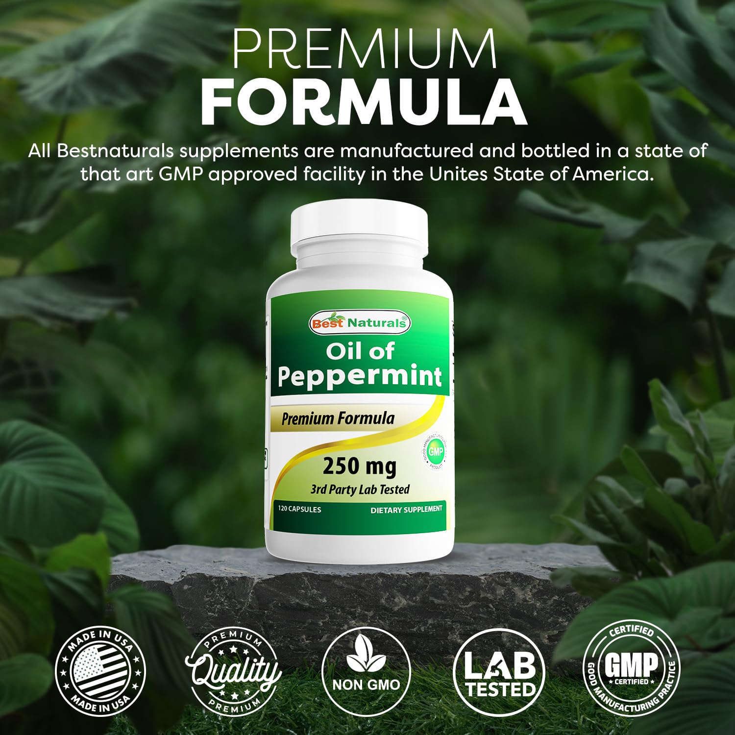 Foto 6 pulgar | Suplemento Best Naturals Aceite De Menta 250 Mg 120 Cápsulas X2 - Venta Internacional.
